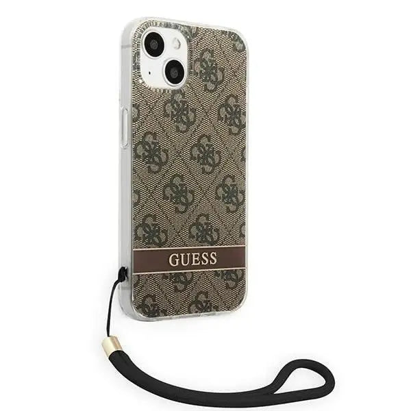 Guess GUOHCP14SH4STW iPhone 14 6.1 ’brown / brown hardcase 4G Print Strap - Cell phone cases and covers<<<HurtelXML