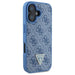 Guess Hardcase Leather 4G Triangle Strass MagSafe Case for iPhone 16 - Blue - Cell phone cases and covers<<<HurtelXML