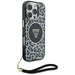 Guess HC IML Leopard Triangle Cord Strap MagSafe Case for iPhone 16 Pro Max - Black - Cell phone cases