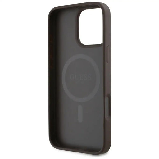 Guess HC PU 4G Small 4G and Classic Case for iPhone 16 Pro MagSafe - Brown - Cell phone cases and covers<<<HurtelXML
