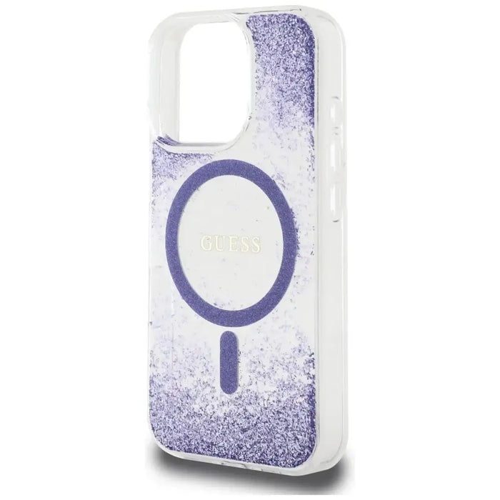Guess HC Resin Bottom Glitter MagSafe case for iPhone 16 Pro Max - purple - Cell phone cases and covers<<<HurtelXML