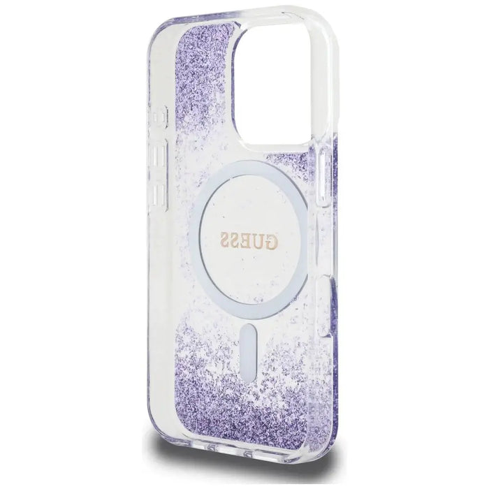 Guess HC Resin Bottom Glitter MagSafe case for iPhone 16 Pro Max - purple - Cell phone cases and covers<<<HurtelXML