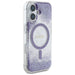 Guess HC Resin Bottom Glitter MagSafe case for iPhone 16 - purple - Cell phone cases and covers<<<HurtelXML