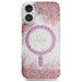 Guess HC Resin Bottom Glitter MagSafe iPhone 16 Case - Pink - Cell phone cases and covers<<<HurtelXML
