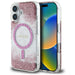 Guess HC Resin Bottom Glitter MagSafe iPhone 16 Case - Pink - Cell phone cases and covers<<<HurtelXML