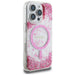 Guess HC Resin Bottom Glitter MagSafe iPhone 16 Pro Case - Pink - Cell phone cases and covers<<<HurtelXML