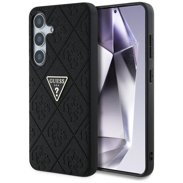 Guess Hot Stamp 4G Pattern Triangle Metal Logo case for Samsung Galaxy S25 - black - Cell phone cases