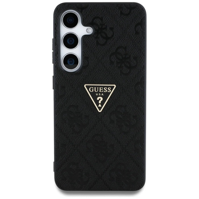 Guess Hot Stamp 4G Pattern Triangle Metal Logo case for Samsung Galaxy S25 - black - Cell phone cases