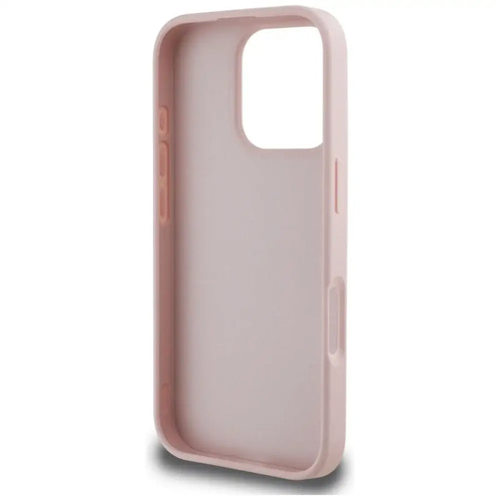 Guess Hot Stamp 4G Pattern Triangle Metal Logo iPhone 16 Pro Max Case - Pink - Cell phone cases and covers<<<HurtelXML