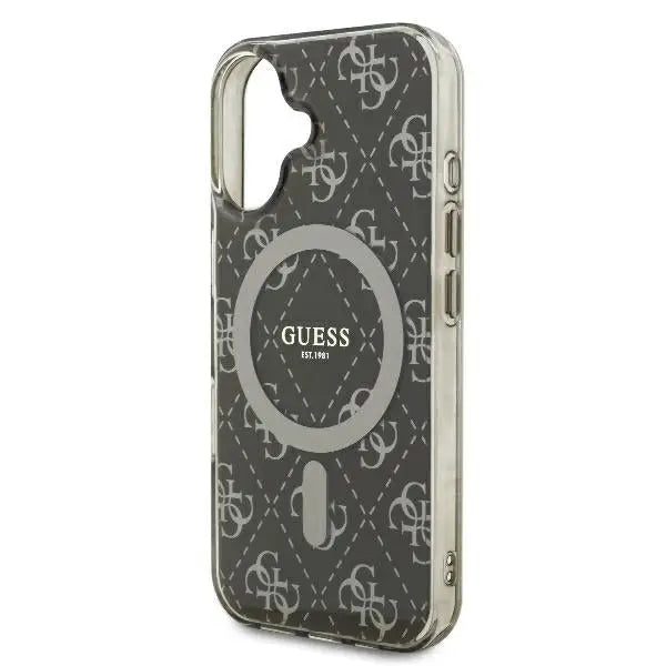 Guess IML 4G Background MagSafe iPhone 16 Plus Case - Brown - Cell phone cases and covers<<<HurtelXML