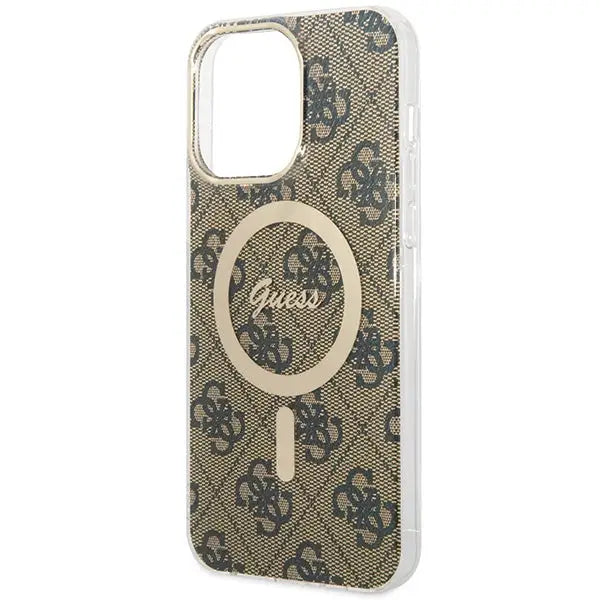 Guess IML 4G MagSafe Case for iPhone 15 Pro Max - Brown - Cell phone cases and covers<<<HurtelXML