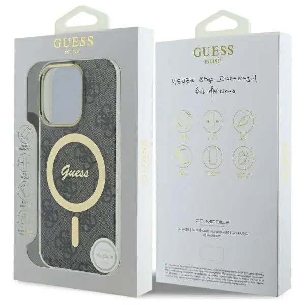 Guess IML 4G MagSafe Case for iPhone 16 Pro Max - Black - Cell phone cases and covers<<<HurtelXML