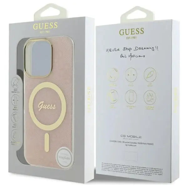 Guess IML 4G MagSafe Case for iPhone 16 Pro Max - Pink - Cell phone cases and covers<<<HurtelXML