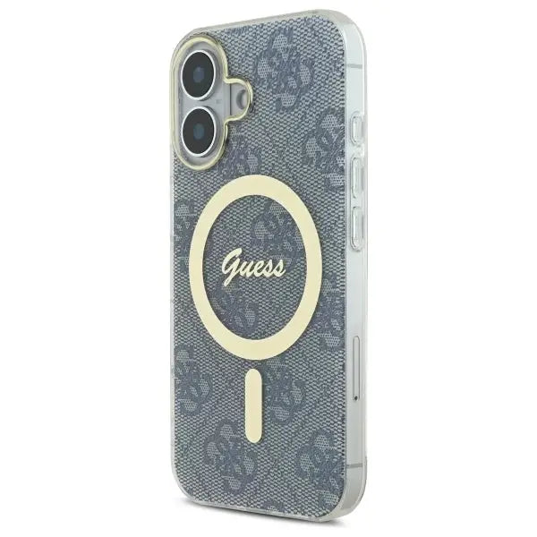 Guess IML 4G MagSafe iPhone 16 Case - Blue - Cell phone cases and covers<<<HurtelXML
