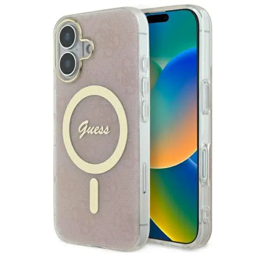 Guess IML 4G MagSafe iPhone 16 Plus Case - Pink - Cell phone cases and covers<<<HurtelXML