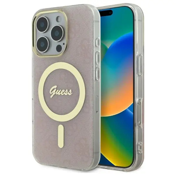 Guess IML 4G MagSafena iPhone 16 Pro Case - Pink - Cell phone cases and covers<<<HurtelXML
