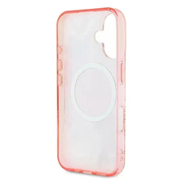 Guess IML Flower & Tonal Circle MagSafe iPhone 16 Case - Pink - Cell phone cases and covers<<<HurtelXML