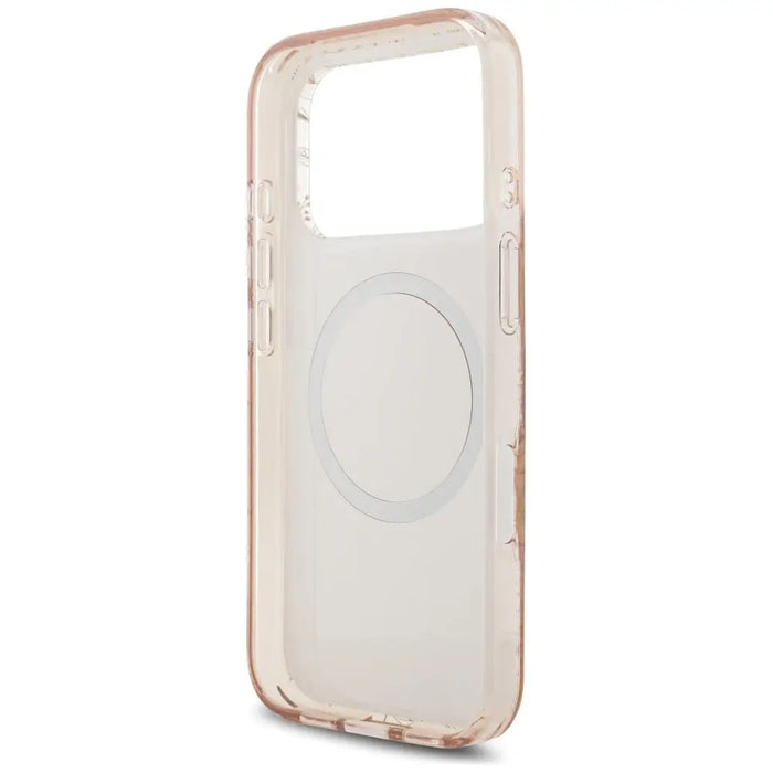 Guess IML Flowers Electro Pearl Strap MagSafe Case for iPhone 17 Pro - Pink - Cell phone cases and covers<<<HurtelXML