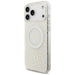 Guess IML Flowers Electro Pearl Strap MagSafe Case for iPhone 17 Pro Max - White - Cell phone cases