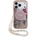 Guess IML Flowers Pearl Strap MagSafe Case for iPhone 17 Pro - Pink - Cell phone cases and covers<<<HurtelXML