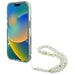 Guess IML Flowers With Pearl Strap MagSafe case for iPhone 16 Plus - green - Cell phone cases and covers<<<HurtelXML
