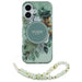 Guess IML Flowers With Pearl Strap MagSafe case for iPhone 16 Plus - green - Cell phone cases and covers<<<HurtelXML