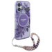 Guess IML Flowers With Pearl Strap MagSafe case for iPhone 16 Plus - purple - Cell phone cases and covers<<<HurtelXML