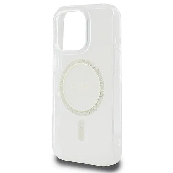 Guess IML Glitter Circle MagSafe Case for iPhone 16 Pro Max - Clear - Cell phone cases and covers<<<HurtelXML