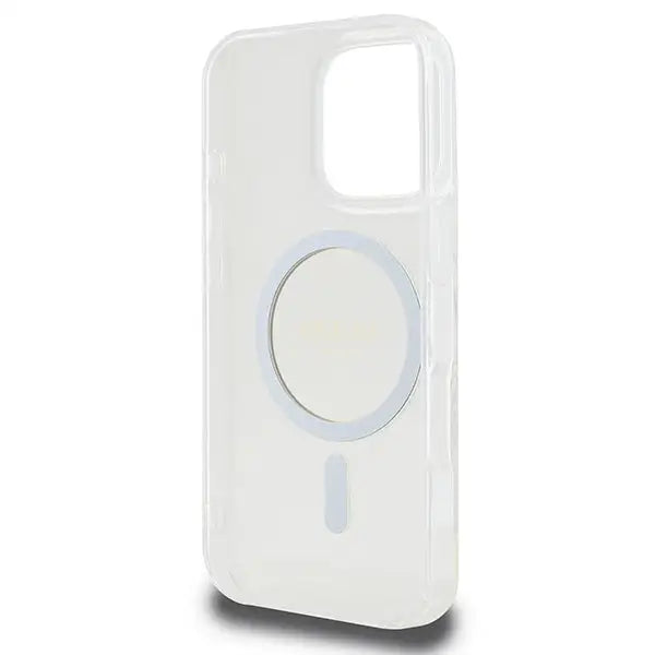 Guess IML Glitter Circle MagSafe Case for iPhone 16 Pro Max - Clear - Cell phone cases and covers<<<HurtelXML