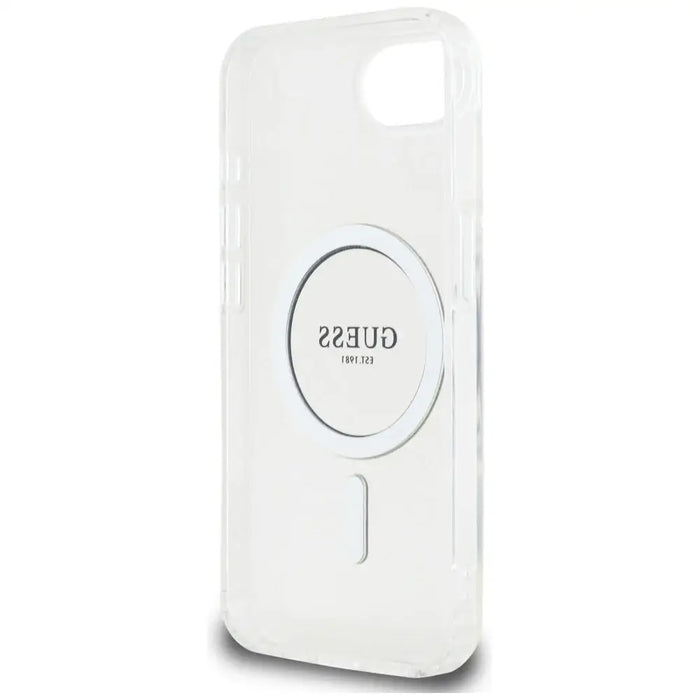 Guess IML Glitter Circle MagSafe iPhone 16e Case - Clear - Cell phone cases and covers<<<HurtelXML