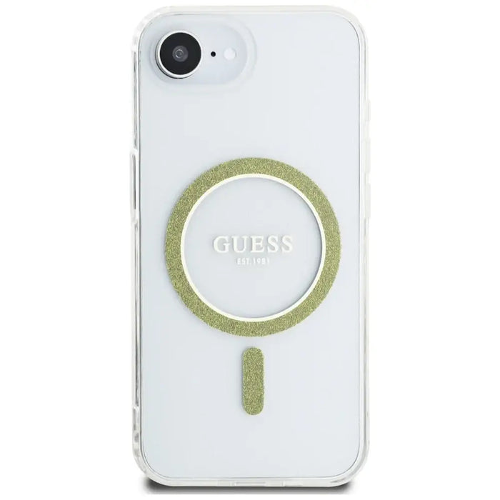 Guess IML Glitter Circle MagSafe iPhone 16e Case - Clear - Cell phone cases and covers<<<HurtelXML