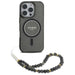 Guess IML Glitter With Pearl Strap MagSafe Case for iPhone 16 Pro Max - Black - Cell phone cases and covers<<<HurtelXML
