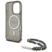Guess IML Glitter With Pearl Strap MagSafe Case for iPhone 16 Pro Max - Black - Cell phone cases and covers<<<HurtelXML