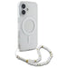 Guess IML Glitter With Pearl Strap MagSafe iPhone 16 Case - Clear - Cell phone cases and covers<<<HurtelXML