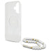 Guess IML Glitter With Pearl Strap MagSafe iPhone 16 Plus Case - Clear - Cell phone cases and covers<<<HurtelXML