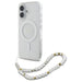 Guess IML Glitter With Pearl Strap MagSafe iPhone 16 Plus Case - Clear - Cell phone cases and covers<<<HurtelXML