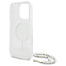 Guess IML Glitter With Pearl Strap MagSafe iPhone 16 Pro Case - Clear - Cell phone cases and covers<<<HurtelXML