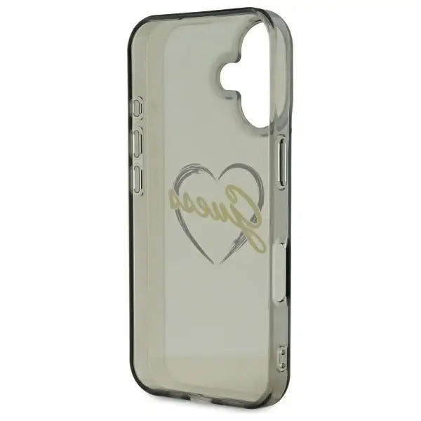Guess IML Heart Case for iPhone 16 Plus - Black - Cell phone cases and covers<<<HurtelXML