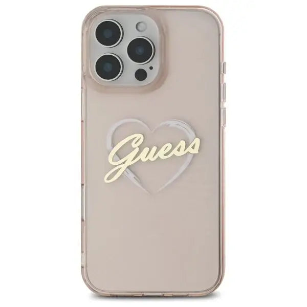 Guess IML Heart Case for iPhone 16 Pro - Pink - Cell phone cases and covers<<<HurtelXML