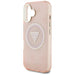 Guess IML Metal Glitter 4G Circle Triangle MagSafe case for iPhone 16 - pink - Cell phone cases and covers<<<HurtelXML