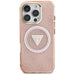 Guess IML Metal Glitter 4G Circle Triangle MagSafe Case for iPhone 16 Pro Max - Pink - Cell phone cases
