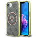 Guess IML Metal Glitter 4G Circle Triangle MagSafe case for iPhone 16e - brown - Cell phone cases and covers<<<HurtelXML