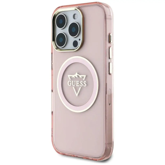 Guess IML Metal Mountain Logo MagSafe iPhone 16 Pro Max Case - Pink - Cell phone cases and covers<<<HurtelXML