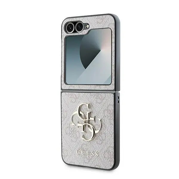 Guess Leather 4G Metal Logo Case for Samsung Galaxy Z Flip 6 - Pink - Cell phone cases and covers<<<HurtelXML