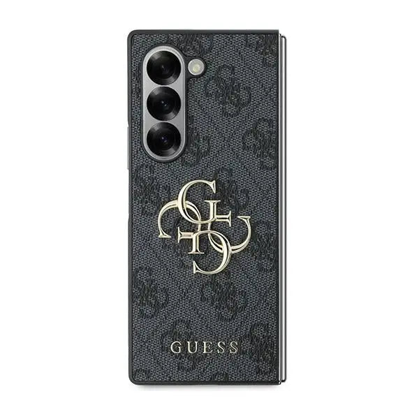 Guess Leather 4G Metal Logo Case for Samsung Galaxy Z Fold 6 - Black - Cell phone cases and covers<<<HurtelXML