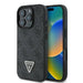 Guess Leather 4G Triangle Strass Case for iPhone 16 Pro - Black - Cell phone cases and covers<<<HurtelXML