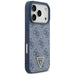 Guess Leather 4G Triangle Strass MagSafe Case for iPhone 17 Pro - Blue - Cell phone cases and covers<<<HurtelXML