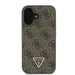 Guess Leather 4G Triangle Strass MagSafe iPhone 16 Case - Brown - Cell phone cases and covers<<<HurtelXML