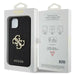 Guess Leather Perforated 4G Glitter Logo case for iPhone 15 - black - Cell phone cases and covers<<<HurtelXML