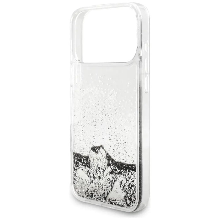 Guess Liq case. Glitter Charms for iPhone 17 Pro - silver - Cell phone cases and covers<<<HurtelXML